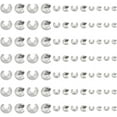 thumbnail image 1 of 150 piezas de 3 tamaños de 4,5/6/10,5 mm de diámetro, cuentas de engarce de acero inoxidable 304, cubiertas de cuentas, puntas de engarce semicirculares abiertas., 1 of 9