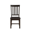 thumbnail image 2 of Wooden Dining Side Chairs with Slated Style Back, Set of Two, Brown, 2 of 3