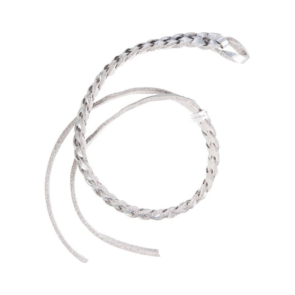 Natural Mosquito Repellent 2-Pack Woven Bracelet Silver