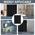 thumbnail image 5 of Dznils Black Tassel Shower Curtain with Hooks, Boho Tufted Textured Fabric Bathroom Curtain, 72 x 72, 5 of 10