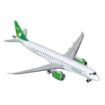thumbnail image 2 of Embraer E190-E2 Commercial Aircraft "Wideroe" (LN-WEA) White with Green Tail 1/400 Diecast Model Airplane by GeminiJets, 2 of 3