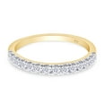 thumbnail image 2 of AFFY 0.20CT Moissanite Diamond Half Eternity Wedding Band Ring for Women 18K Yellow Gold over Silver-4.5, 2 of 6