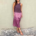 thumbnail image 2 of WTXUE Cotton Linen Sleeveless Slit Gradient Tie Dye Long Dress Relaxed Fit Dresses (Women's) Size 12, 2 of 4
