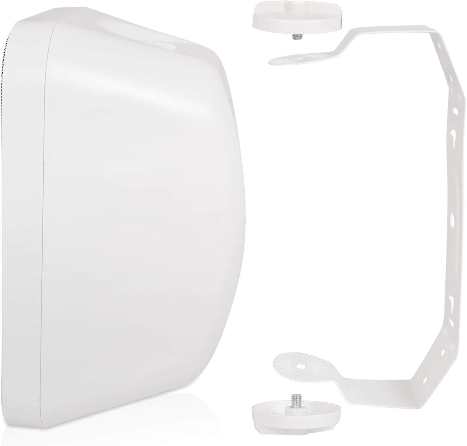 Sound Town Commercial Restaurant Bluetooth Amplifier + Surface-Mount Speaker Set, with One 6-Zone 70V/100V Amplifier with Bluetooth, 8 x 6.5-Inch Surface-Mount Speakers, White (STCA360X8MS6W)