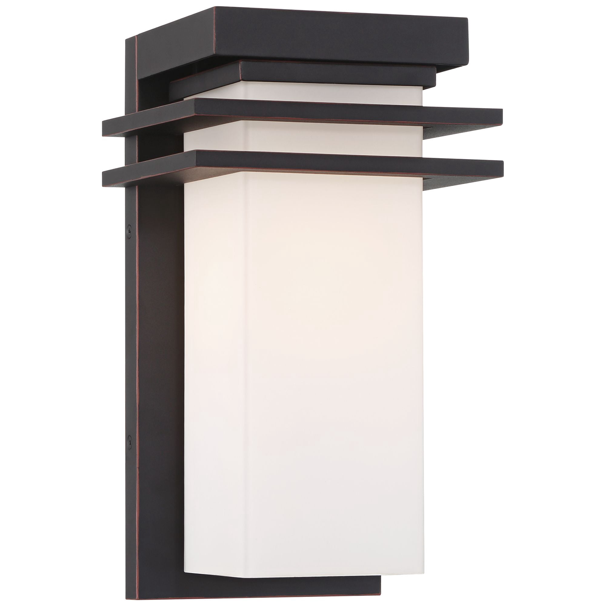 Franklin Iron Works Bernadine 12" High Mission Outdoor Wall Light Fixture Mount Porch Weatherproof Bronze Finish White Glass Shade