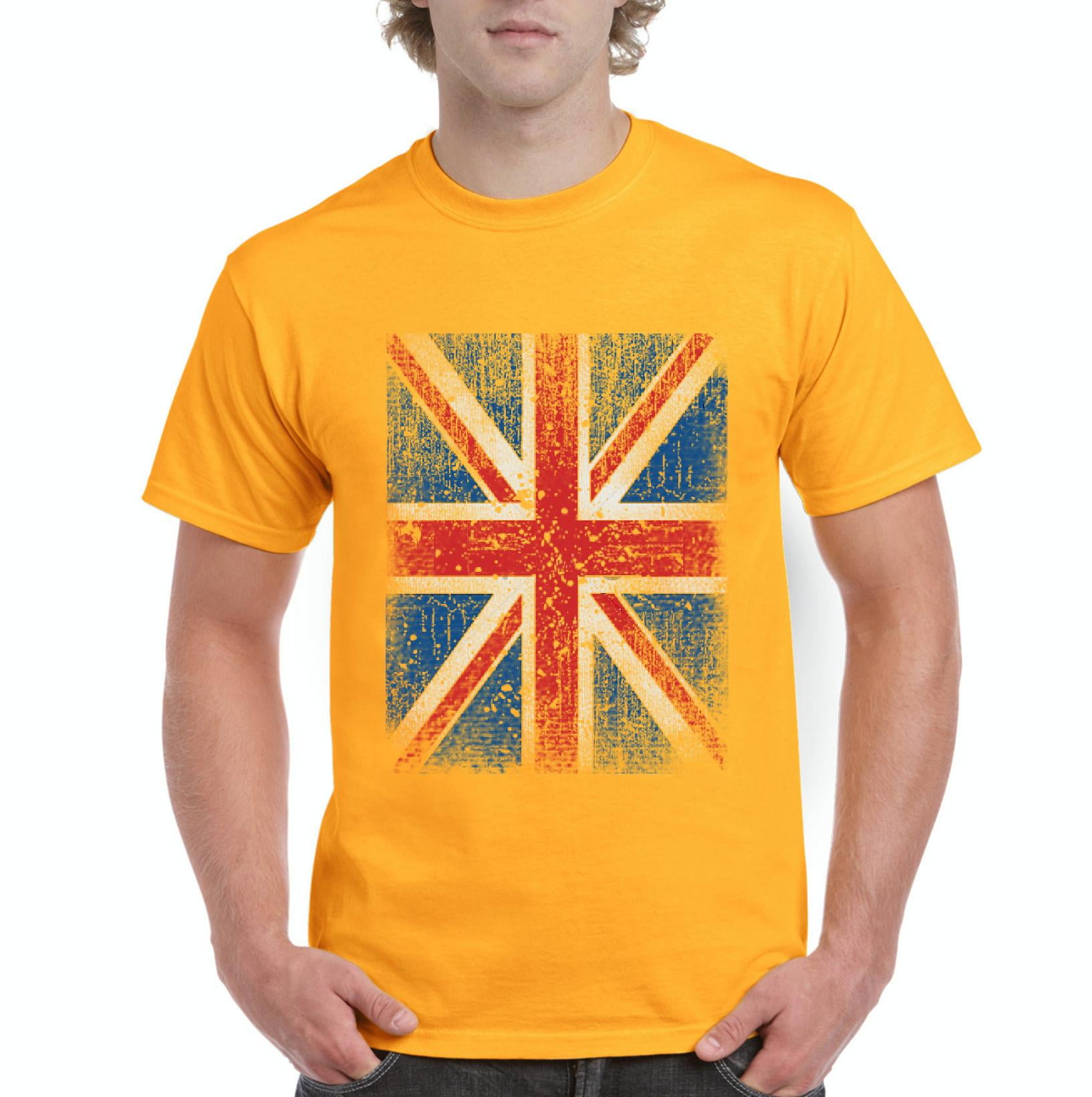 IWPF Mens Union Jack British Flag Short Sleeve TShirt