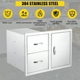thumbnail image 4 of Acekid Outdoor Kitchen Drawer Combo - Stainless Steel, Multi-Layer Design with Paper Towel Rack, 4 of 8