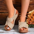 thumbnail image 6 of Mostsola Womens Comfort Sandals Arch Support Wedge Sandals Slingback Walking Shoes for Women, 6 of 6