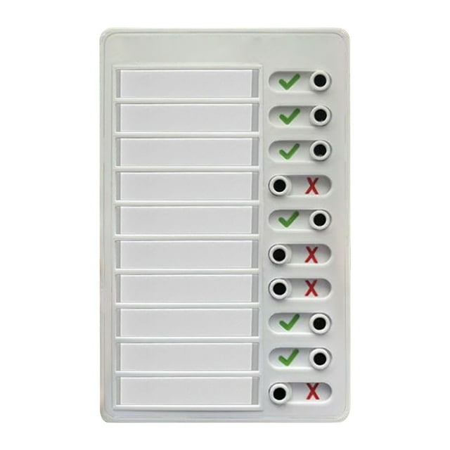 kjfeif Blank Planning Checklist List To Do List Memo Board Detachable Message Board Plastic Checklist Reusable Chore List Slider, for Adults, Daily Memo RV Checklist Planning Boards Reminder Charts
