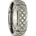 thumbnail image 4 of Titanium Polished Celtic Laser Design 8mm Band (Size 9) Made In China tb2f-9, 4 of 5