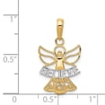 thumbnail image 3 of 14k Yellow with White Rhodium Two-tone Gold Believe Angel Pendant, 3 of 4