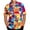 Yellow, variant on IROINNID Men's Casual Turn down Printed Fashion Short-sleeved Blouse