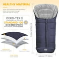 thumbnail image 6 of Orzbow Upgraded Warm Bunting Bag Universal, Stroller Sleeping, Waterproof Toddler Footmuff(Blue), 6 of 8