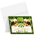 thumbnail image 1 of Happy St. Patrick's Day Greeting Cards, Festive & Colorful Pot of Gold, Green Cap and Pipe Design for Irish Holiday Greetings and Gifts & Presents | 80lb Cover (216gsm) | 4.25 x 5.5” | 10 per Pack, 1 of 6