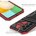 thumbnail image 4 of Case for Galaxy A52 5G,Military Grade [Built-in Kickstand] with Card Holder Dual-Layer Design Heavy Duty Shockproof Protection Phone Case for Samsung Galaxy A52 5G/4G/A52S (Red), 4 of 18