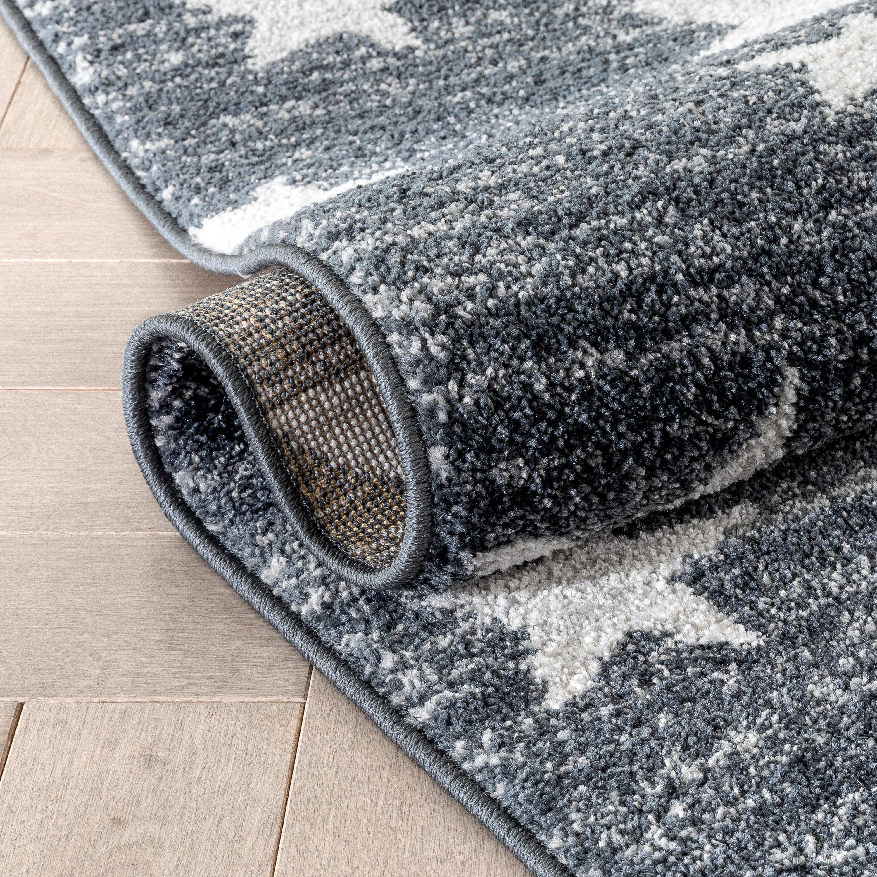 Well Woven Kennedy Stars Modern Kids Rug Grey 2'3" x 7'3" Runner Rug