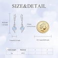 thumbnail image 5 of Opal Earrings 925 Sterling Silver Blue Opal October Birthstone Dangle Drop Dangly Leverback Earrings Valentine's Day Jewelry Gifts for Women, 5 of 6
