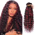 thumbnail image 1 of Hair Weave Vinmdonm P1B/99J, cabello humano degradado, color burdeos, 30 cm a 40 cm, 1 of 7