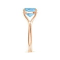 thumbnail image 3 of Angara Natural 2.7 Ct. Aquamarine Solitaire Ring in 14K Rose Gold for Women (Ring Size: 11.5), 3 of 10