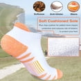 thumbnail image 2 of TELOLY Womens Ankle Anti-Blister Thick Cushioned Wicking Odor Resist Athletic Running Socks 5 Pairs, 2 of 5