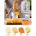 thumbnail image 5 of Cheese Grater Rotary, Rotary Grater for Kitchen, Kitchen Grater Vegetable Slicer with 3 Drum Blades, Fast Cutting Cheese Shredder for Vegetables and Nuts, 5 of 9