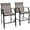 Coffee, variant on Costway Outdoor Counter Stools Set of 2 with Footrest & Armrests Metal Frame for Backyard Blue
