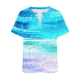 thumbnail image 5 of Aloohaidyvio Plus Size Shirts for Women,Women's Oversized Gradient T Shirts Summer Short Sleeve V Neck Tops 2024 Casual Loose Basic Tee Shirts, 5 of 5