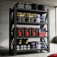 thumbnail image 3 of S-HOME Heavy Duty Metal Adjustable Garage Shelves in Black, 4000LBS Capacity Industrial Storage Rack Unit for Warehouse and Home Organization, 3 of 13