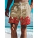 thumbnail image 3 of Bañador con estampado 3D de olas para hombre, estilo hawaiano, con cordón y cintura elástica, diseño de letras, 3 of 5