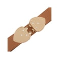 thumbnail image 3 of INSPIRE CHIC Women's Golden Leaf Stretchy Belts, Fashion Vintage Elegant Elastic Waistband for Dress Coat 26.4x2.4" Brown, 3 of 6