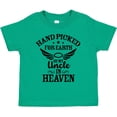 thumbnail image 3 of Inktastic Handpicked for Earth By My Uncle in Heaven with Angel Wings Boys or Girls Toddler T-Shirt, 3 of 5