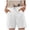 D25/White, variant on XIYON Shorts For Women Casual Solid Color Cargo Shorts Zipper Button Pockets Pleated Vacation Going Out