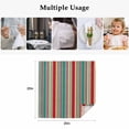 thumbnail image 4 of Green Red Striped Cloth Napkins, Farmhouse Colorful Stripes Washable and Reusable Dinner Napkins Set of 4, Table Napkin for Kitchen Party Birthday Wedding Hotel Housewarming 20"x20", 4 of 8