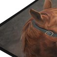 BESTKITTY Red Horse Portrait Kitchen Rugs 39 X 20 inch Non Skid Rugs