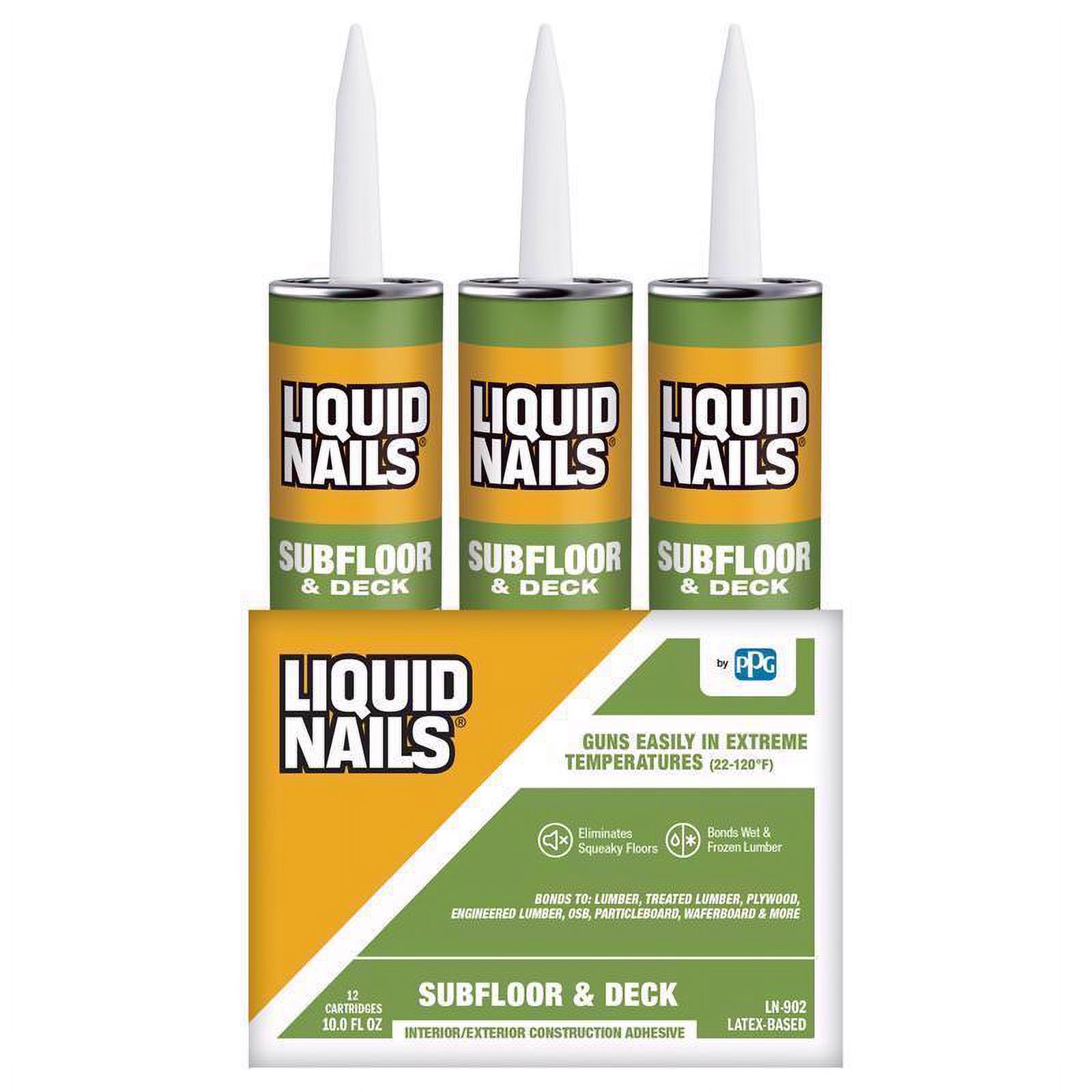 Liquid Nails Adhesive LN902 VOC 10.1 oz Subfloors and Construction Adhesive - image 2 of 7