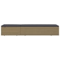 thumbnail image 3 of vidaXL Chaise Longue en Rotin Synthétique Brun et Gris Foncé, 3 of 5