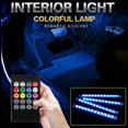 thumbnail image 3 of Luz de ambiente interior para automóvil Luz de ambiente colorida con control remoto controlado por voz Luz de ambiente RGB para suela de automóvil, 3 of 4