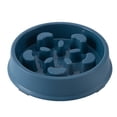 thumbnail image 1 of Comedero lento para perros con forma de pétalo, antideslizante, para evitar asfixia, color azul oscuro, 1 of 12