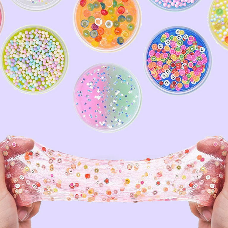 Colorful Tube Beads Slime Accessories Filler AB Color-plated Hose Fluffy  Slime Additives Lizun DIY Toys
