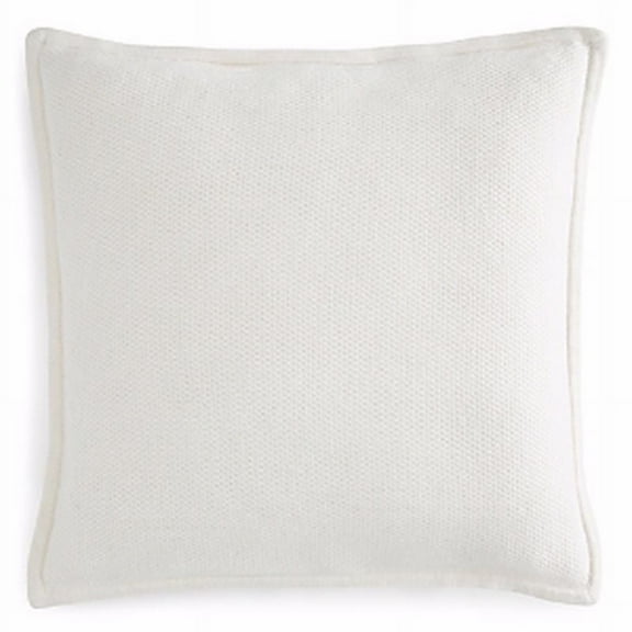 Hudson Park Knit Wool Euro Sham, Ivory