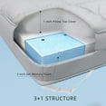 thumbnail image 3 of Queen Size Dual Layer 4Inch Memory Foam Mattress Topper For Back Pain,3Inch Gel Memory Foam And 1Inch Removable Pillow Top Cover,(80X60X4”) White, 3 of 8