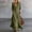 Army Green, variant on Blmnix Woman Dress Fit & Flare Long Dresses Button Down Flowy Dress Dresses Maxi Green Collared 3/4 Sleeve Exterior Pocket Womens Dresses Summer L