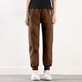 thumbnail image 2 of Wide Leg Sweatpants Women Tall MIUOWANP Women Warm And Cold Cotton Pants Lightweight Plus Size High Waist Casual Versatile Women Pants Long Pants Coffee M, 2 of 5