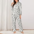 thumbnail image 2 of Sikiie Hand Drawn Squirrel Women's Long-Sleeve Shirt and Full-Length Bottom Pajama Set (s-xxl)-XX-Large, 2 of 7