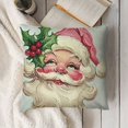 thumbnail image 4 of YINGXI Pink Santa Pillow Covers Reversible,Pink Christmas Decor 24x24in, 4 of 6
