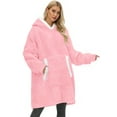 thumbnail image 3 of Fantaslook Wearable Blanket Hoodie for Women and Men, Oversized Sherpa Fleece Blanket Sweatshirt with Sleeves & Pocket, 3 of 8