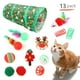 thumbnail image 1 of Juguetes interactivos para gatos pequeños, adecuados para gatos de interior, incluyendo túnel para gatos y set de Santa Claus., 1 of 5