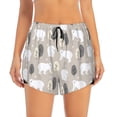 thumbnail image 2 of Balery winter Snowflake beer Pantalones cortos deportivos para mujer con forro y dos bolsillos, elásticos, para entrenamiento, gimnasio, yoga-Large, 2 of 7