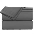 thumbnail image 3 of Clara Clark Premier 1800 Microfiber Collection 3-Line Bed Sheet Set, Twin Size, Charcoal Stone Gray, 3 of 7