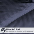 thumbnail image 5 of Superior Striped Down Alternative Comforter, King, Navy Blue, 5 of 12